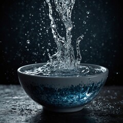 water splash in a glass