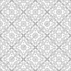 Linear pattern. Digital design.Black and white pattern for web page, textures, card, poster, fabric, textile. Linear Wallpaper Image.
Repeating ornament.
