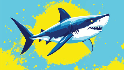 great white shark vector