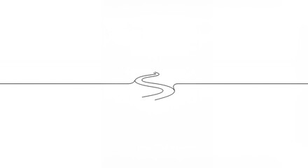 Abstract winding path line drawing