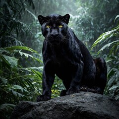 portrait of a leopard in a tree