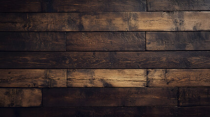 Rustic Wood Grain Texture: Close-up view of an aged, textured wood plank wall showcases natural wood grain patterns, evoking warmth, character, and a touch of the past.