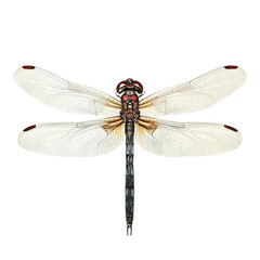 realistic dragonfly illustration isolated on white
