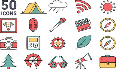 set of vector icons for design vector  vector set of web icons