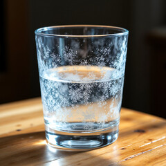 glass of water on the table
