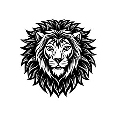 Obraz premium lion head tattoo inspo silhouette vector