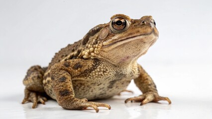 Fototapeta premium Common Toad on studio background 