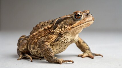 Fototapeta premium Common Toad on studio background 