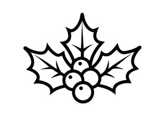 christmas-holly-berry-icon-set-in-black-and-white- (2).eps