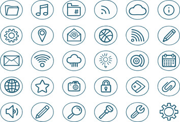 set of icons for web