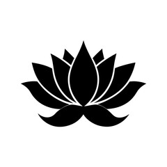 lotus flower vector illustration silhouette vector