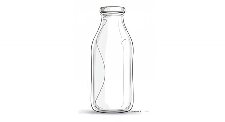 Elegant glass beverage bottle illustration