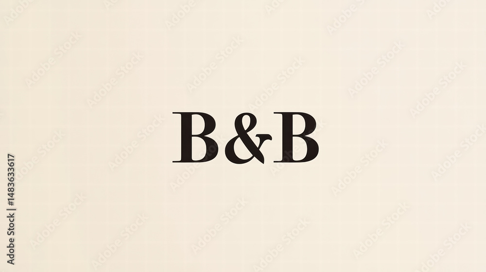 Poster minimalist branding: clean, modern design showcases the initials 