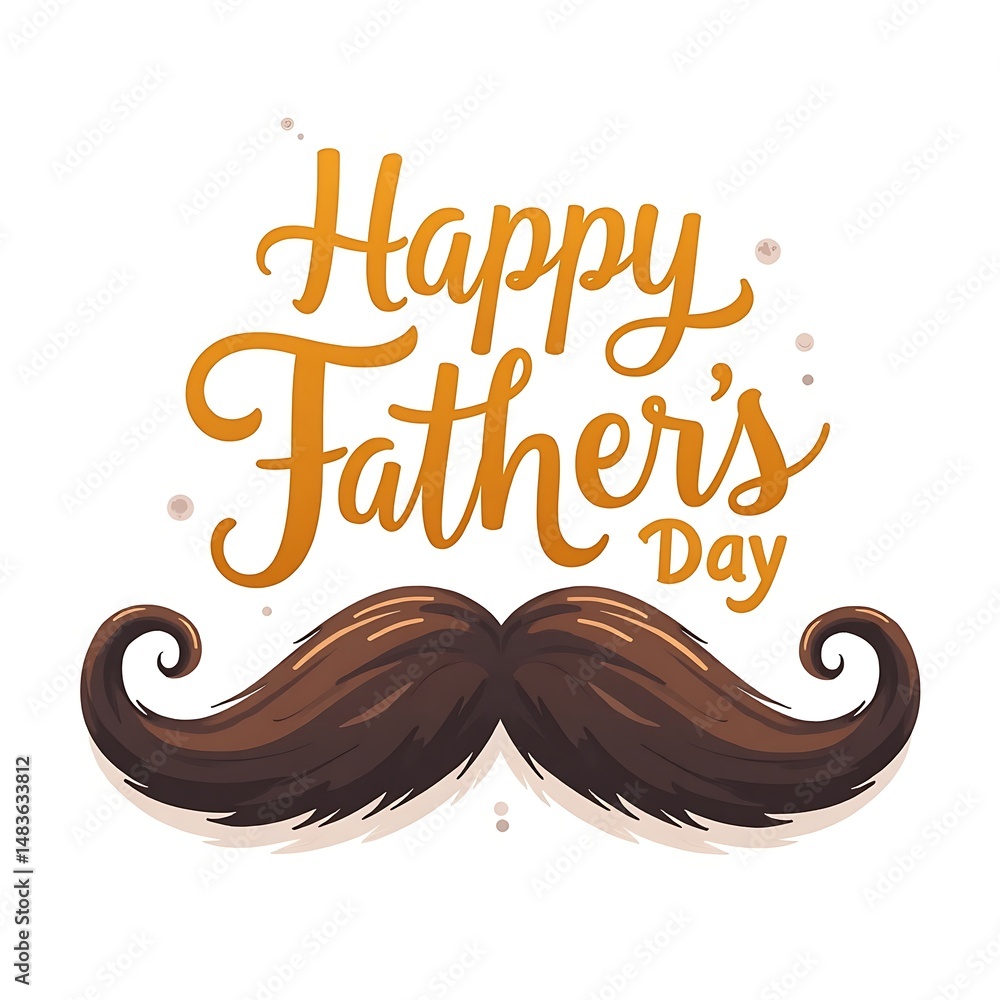 Fototapete an image with a large mustache and the text 