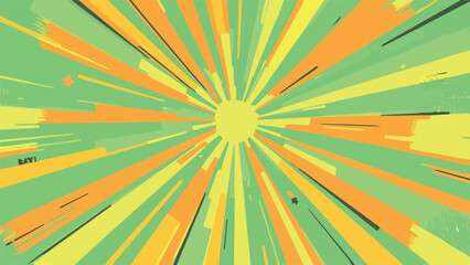 abstract colorful background with rays - comic series background