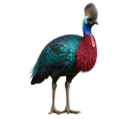 Obraz premium Vibrant Jungle Bird with Unique Plumage Transparent Background