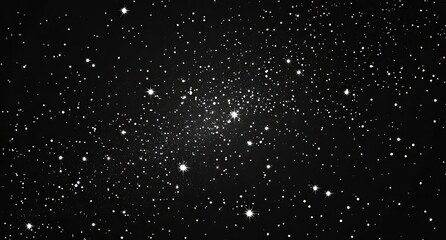 Starry night sky, cosmic cluster