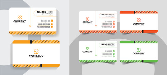 Minimal and Clean Business Card Design Modern Vector Template. Minimalist professional business card layout for all businesses.	