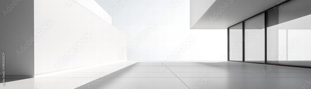 Poster modern minimalist architecture: a sleek and minimalist architectural design with clean lines and geo