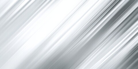 Fototapeta premium Smooth metallic background with diagonal ridged lines and silver gradient lighting 