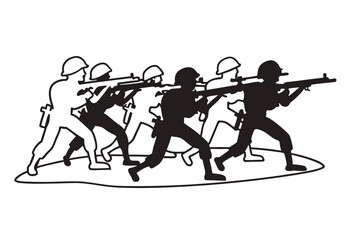 silhouettes of people