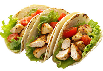 Isolated Chicken Tacos