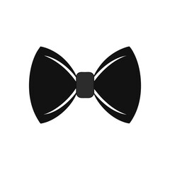 bow tie icon isolated silhouette vector