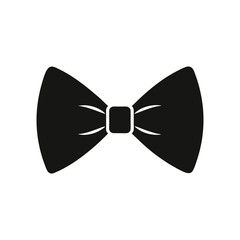 bow tie icon isolated silhouette vector