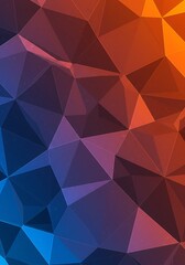 Obraz premium Crimson & Cobalt Facets AI Generated