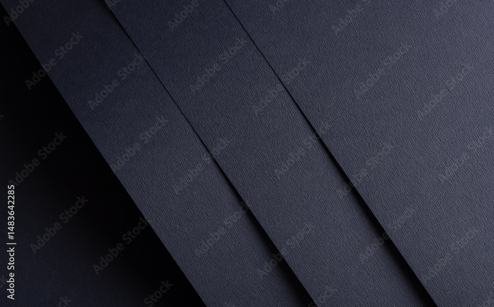 Poster dark blue matte paper texture with a rich, elegant finish, featuring simple geometric lines and a