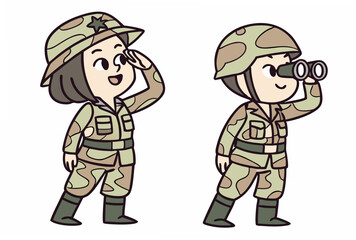 vector illustration of a soldier