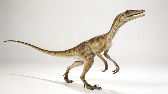 Compsognathus on studio background
