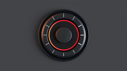 Volume adjustment dial realistic 3d vector mockup