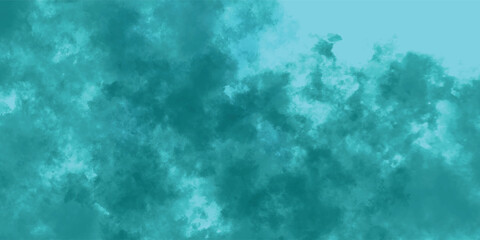 Bright and Dreamlike Blue-Green Clouds Floating Weightlessly in Air

