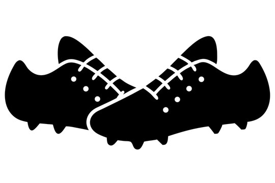 black football cleats graphic clip art preview