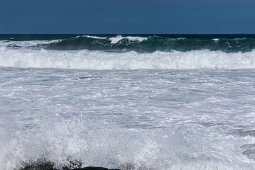 Stormy surf near the town of Banaderos, Gran Canaria, Canary Islands