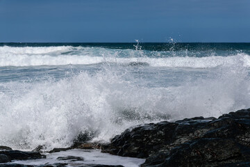 Stormy surf near the town of Banaderos, Gran Canaria, Canary Islands