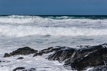 Stormy surf near the town of Banaderos, Gran Canaria, Canary Islands