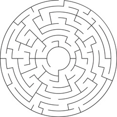 Circular Maze Puzzle Labyrinth Game, Paths, Challenge, Solution, Brain Teaser