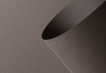 Greige matte paper texture with a premium finish, featuring wavy folds and edges. Elegant,