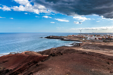 Coast around the Faro de Arinaga lighthouse, Gran Canaria, Canary Islands