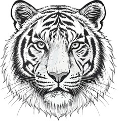 A tiger head icon silhouette vector art illustration silhouette tiger face and head tittle, Tiger Face and Head Silhouette Vector, silhouette tiger tiger head silhouette vector black outline
