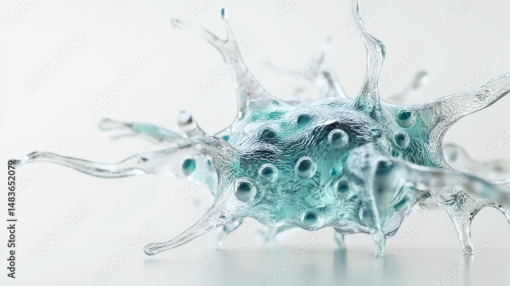 Poster abstract representation of a cellular structure.