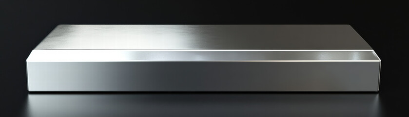 Futuristic Metallic Device: A minimalist, high-tech device, exuding a sense of sleek design and modern sophistication, presented against a dark background, emphasizing its metallic sheen and form.