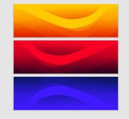 
abstract background gradient banner set vector collection