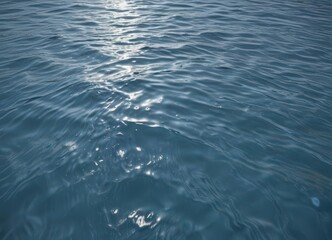 Naklejka premium Serene blue water ripple, subtle texture, calm surface, still water, minimalist