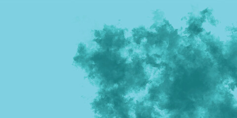 Serene Storm-Like Sky Formed by Abstract Layers of Turquoise Smoke

