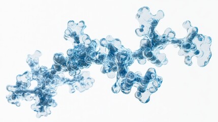 Detailed 3d representation of a complex molecular structure.