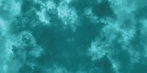Enchanted Misty Clouds Painted in Deep Teal and Luminous Sky Blue Hues

