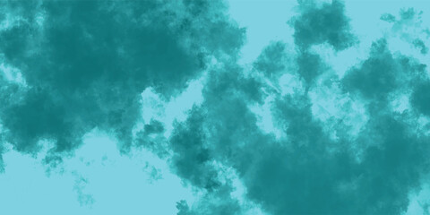 Atmospheric Aqua Plumes Rising and Spreading in a Soft Cyan Field

